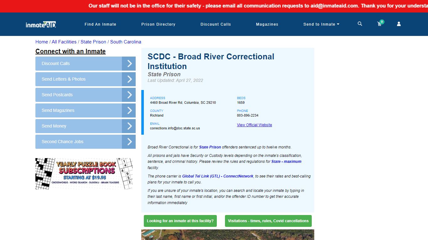 SCDC - Broad River Correctional Institution & Inmate ...