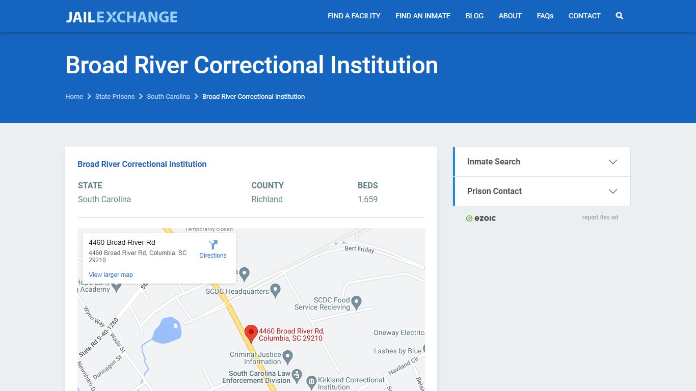 Broad River Correctional Institution Prisoner Search ...
